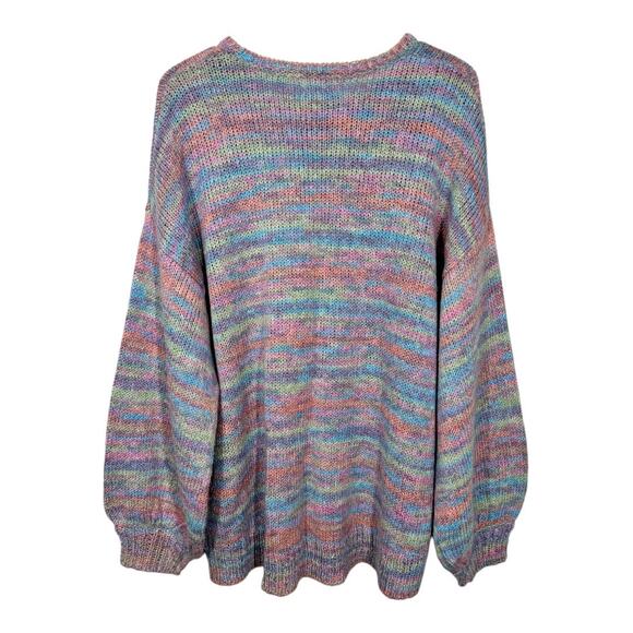 Show Me Your Mumu Pismo Sweater Spacedye Knit Medium Pastel Oversized Soft Cozy - Picture 3 of 8